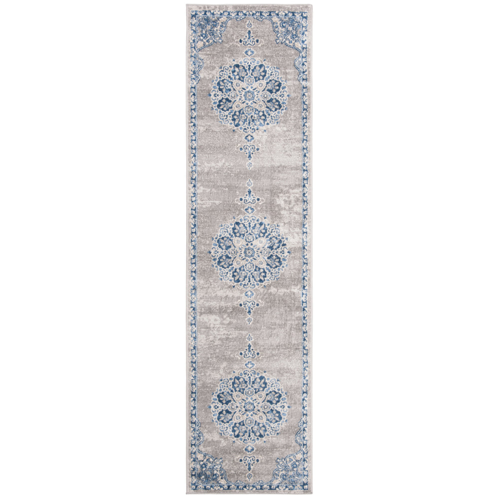 SAFAVIEH Brentwood BNT867G Light Grey / Blue Rug Image 2