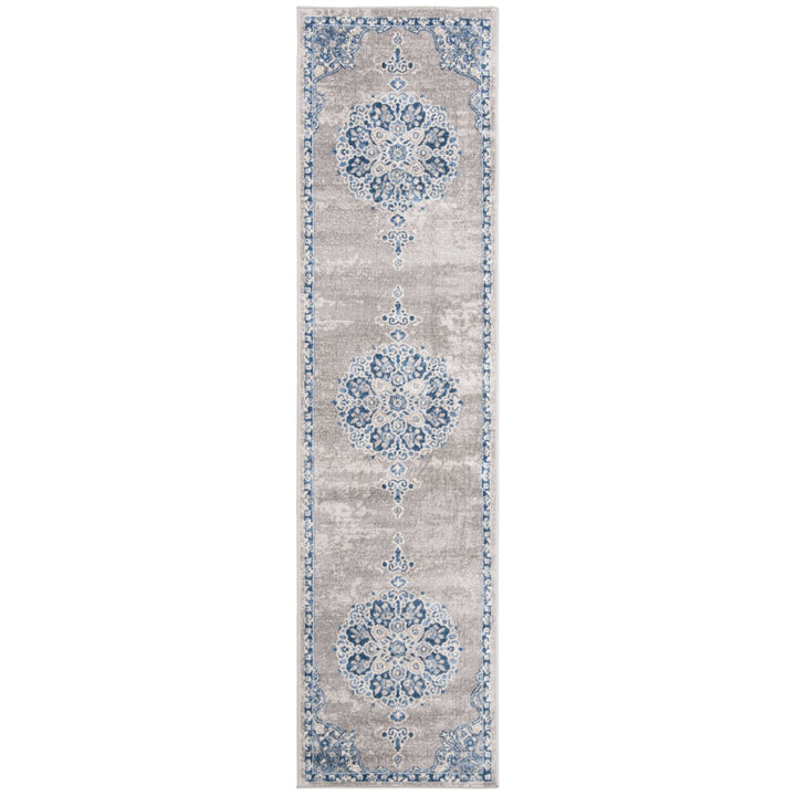 SAFAVIEH Brentwood BNT867G Light Grey / Blue Rug Image 1