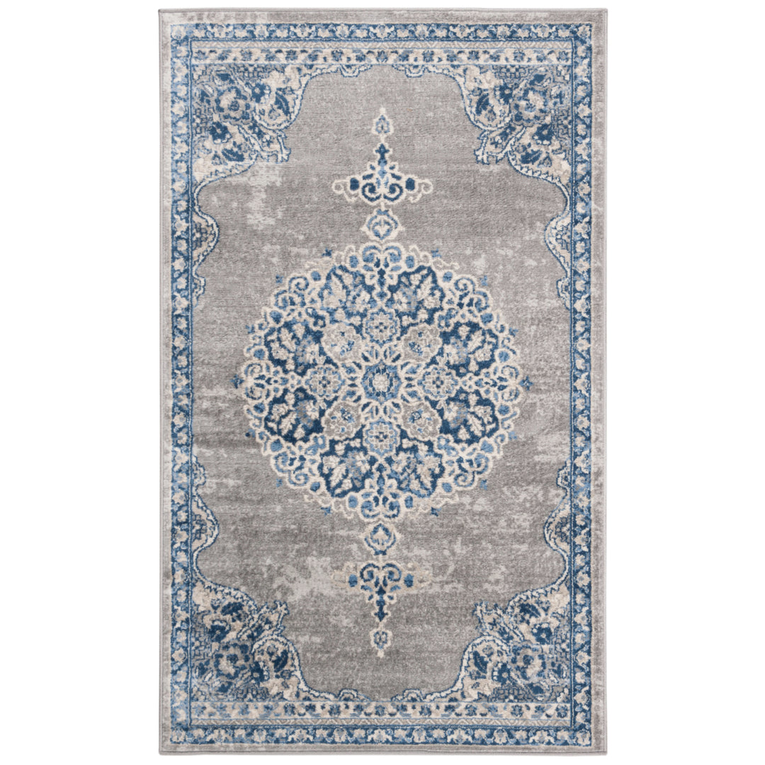 SAFAVIEH Brentwood BNT867G Light Grey / Blue Rug Image 3