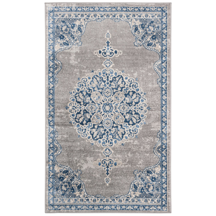 SAFAVIEH Brentwood BNT867G Light Grey / Blue Rug Image 3