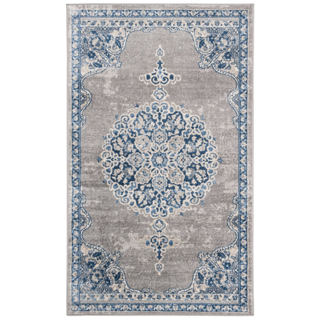 SAFAVIEH Brentwood BNT867G Light Grey / Blue Rug Image 1