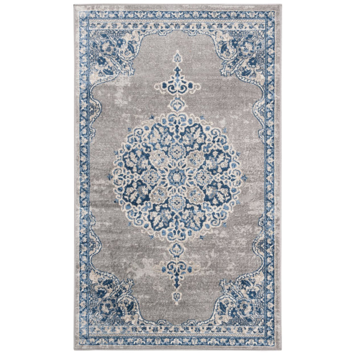 SAFAVIEH Brentwood BNT867G Light Grey / Blue Rug Image 1