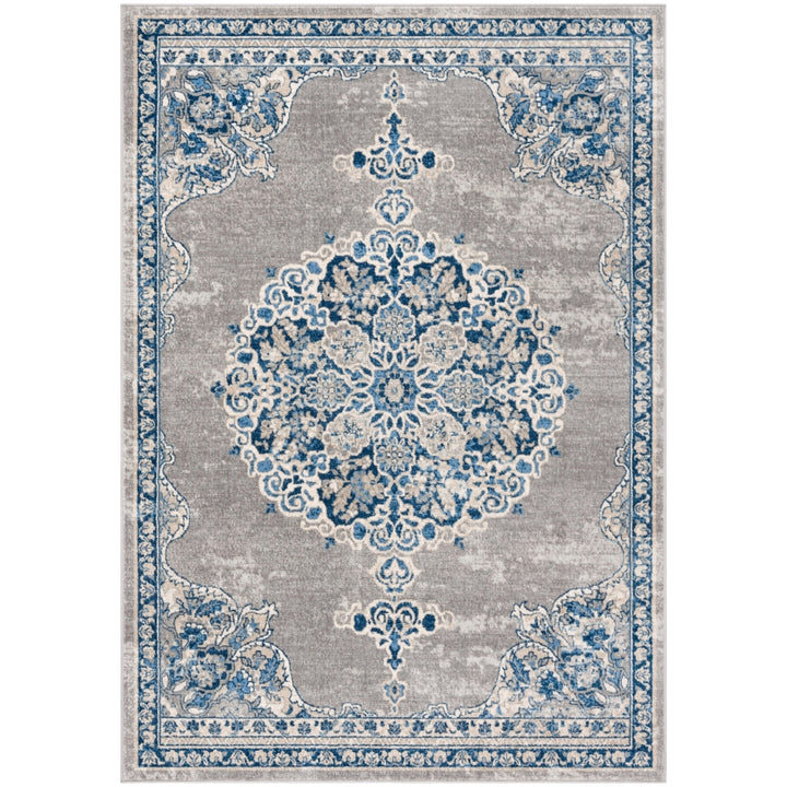 SAFAVIEH Brentwood BNT867G Light Grey / Blue Rug Image 4