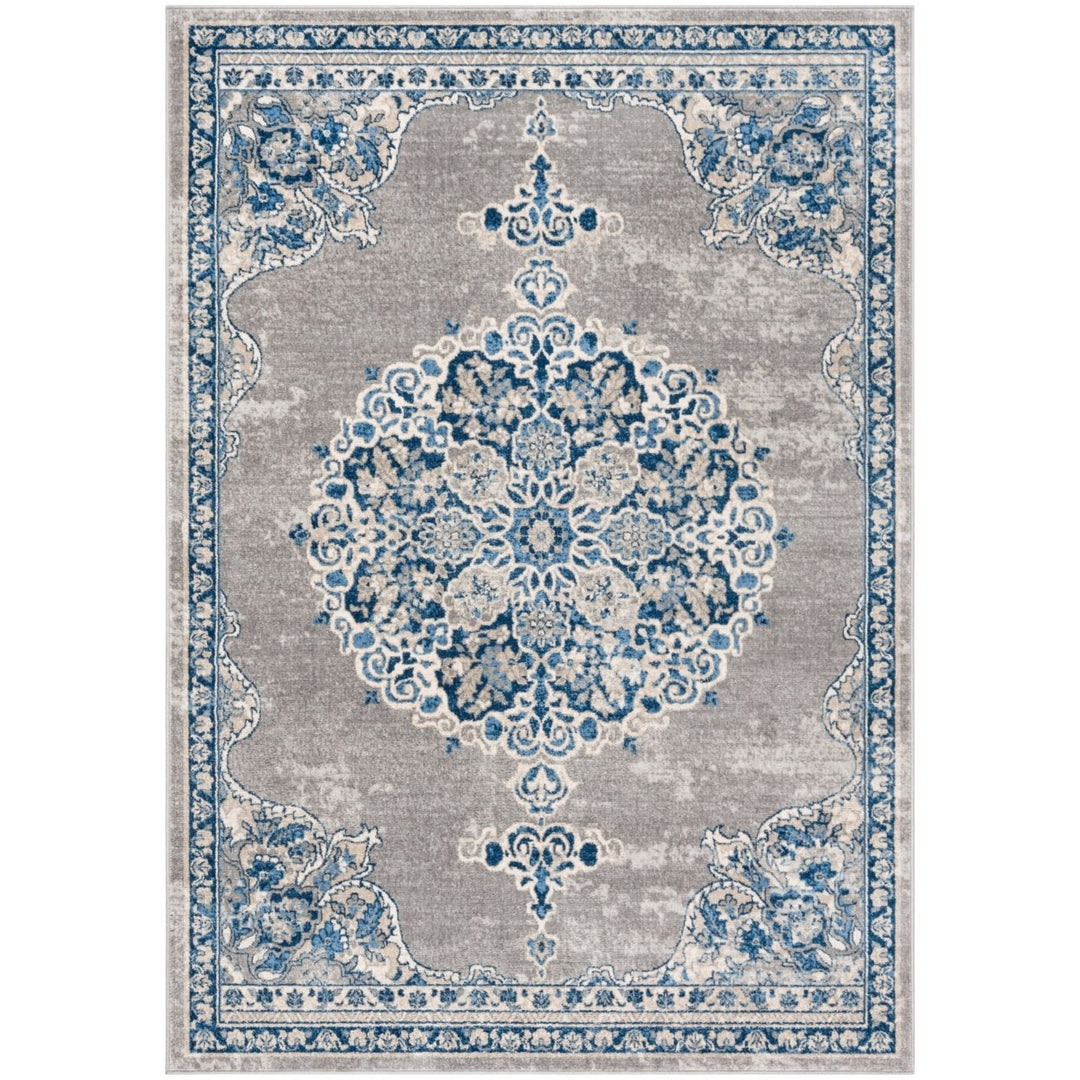 SAFAVIEH Brentwood BNT867G Light Grey / Blue Rug Image 1