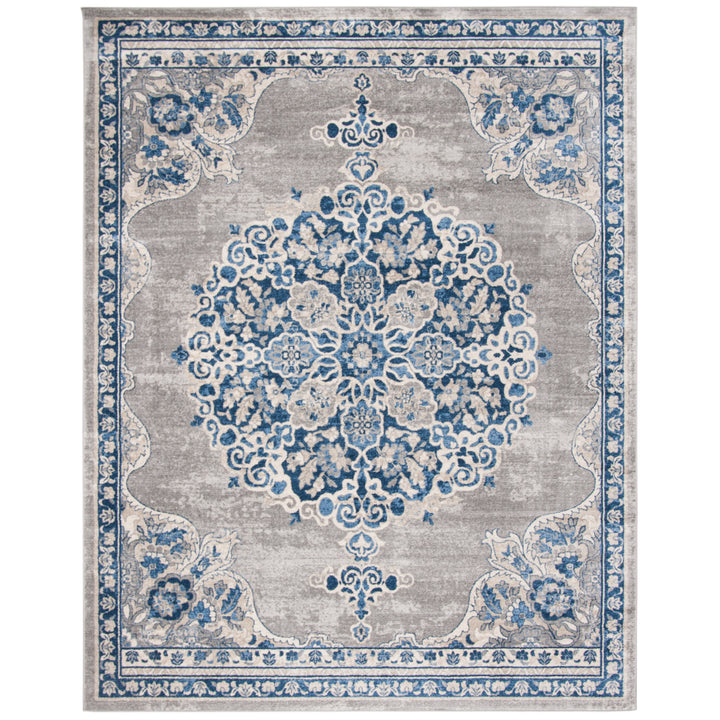 SAFAVIEH Brentwood BNT867G Light Grey / Blue Rug Image 6