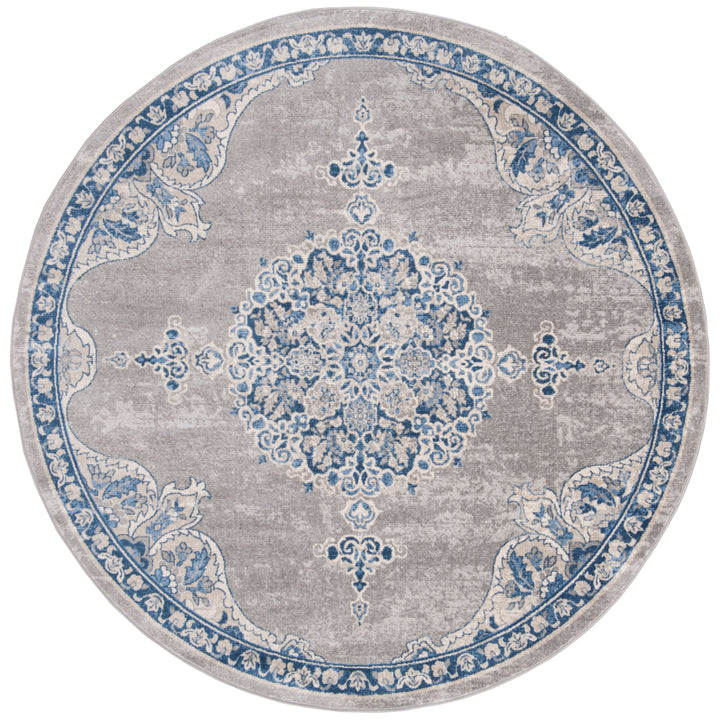 SAFAVIEH Brentwood BNT867G Light Grey / Blue Rug Image 7