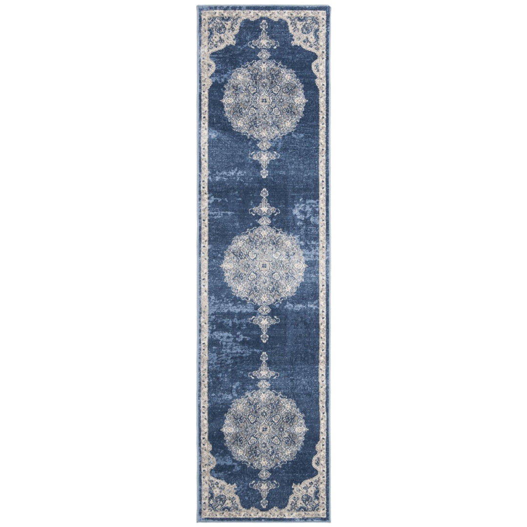 SAFAVIEH Brentwood BNT867M Navy / Light Grey Rug Image 1