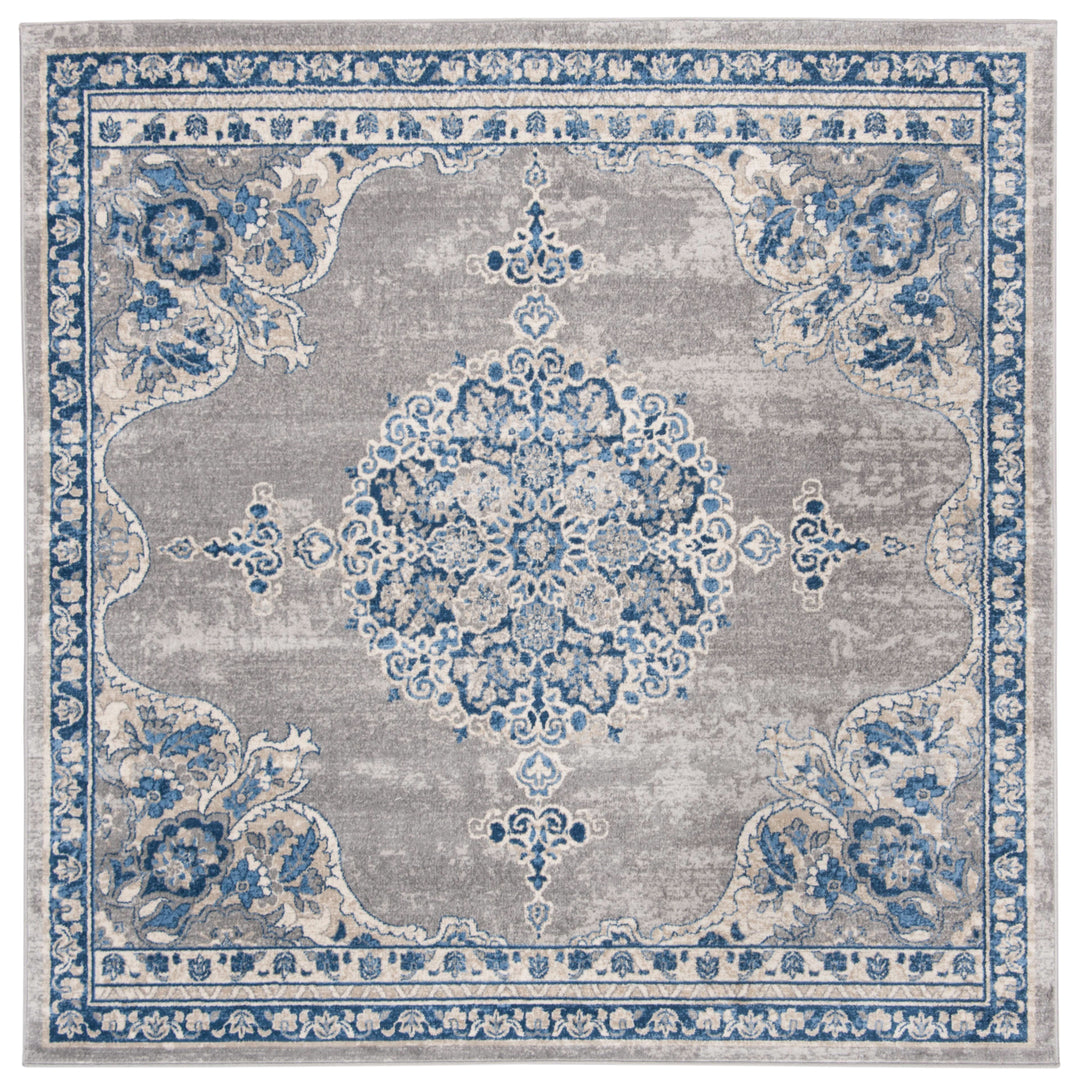 SAFAVIEH Brentwood BNT867G Light Grey / Blue Rug Image 8