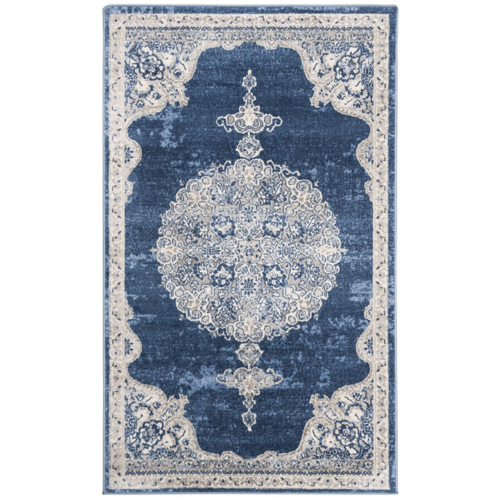 SAFAVIEH Brentwood BNT867M Navy / Light Grey Rug Image 1