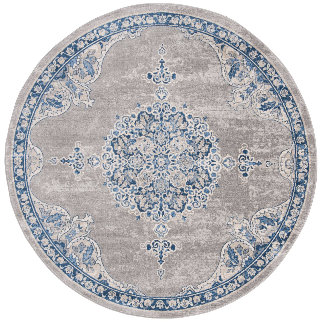 SAFAVIEH Brentwood BNT867G Light Grey / Blue Rug Image 1