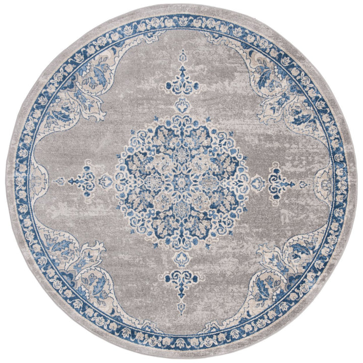 SAFAVIEH Brentwood BNT867G Light Grey / Blue Rug Image 1