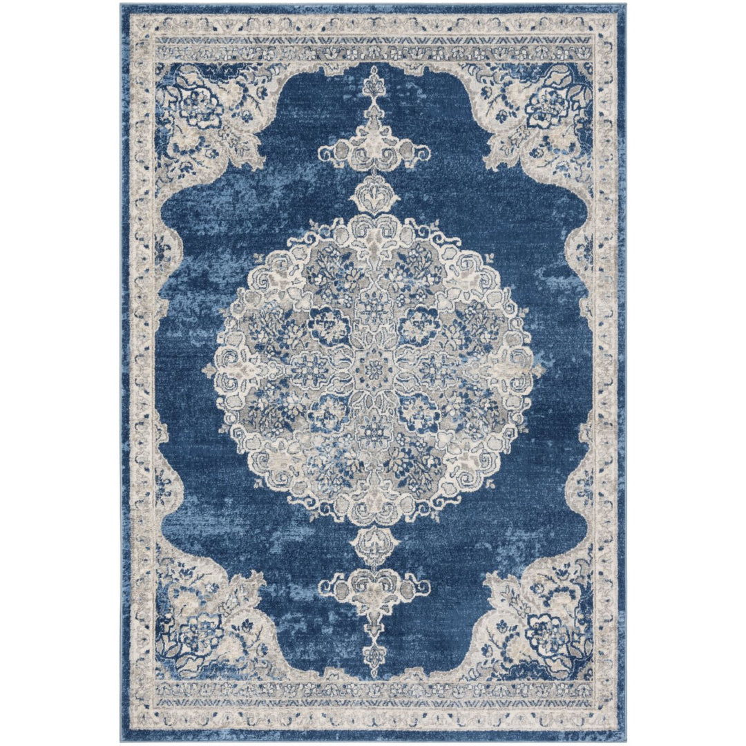 SAFAVIEH Brentwood BNT867M Navy / Light Grey Rug Image 1