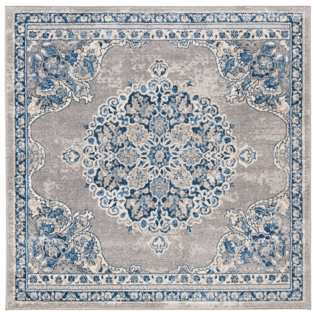 SAFAVIEH Brentwood BNT867G Light Grey / Blue Rug Image 11