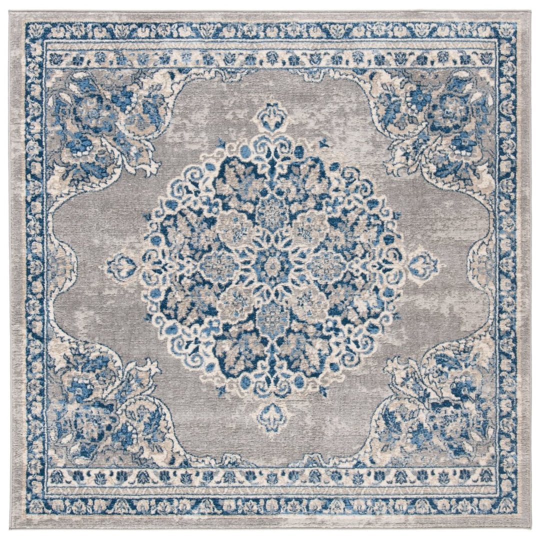 SAFAVIEH Brentwood BNT867G Light Grey / Blue Rug Image 1