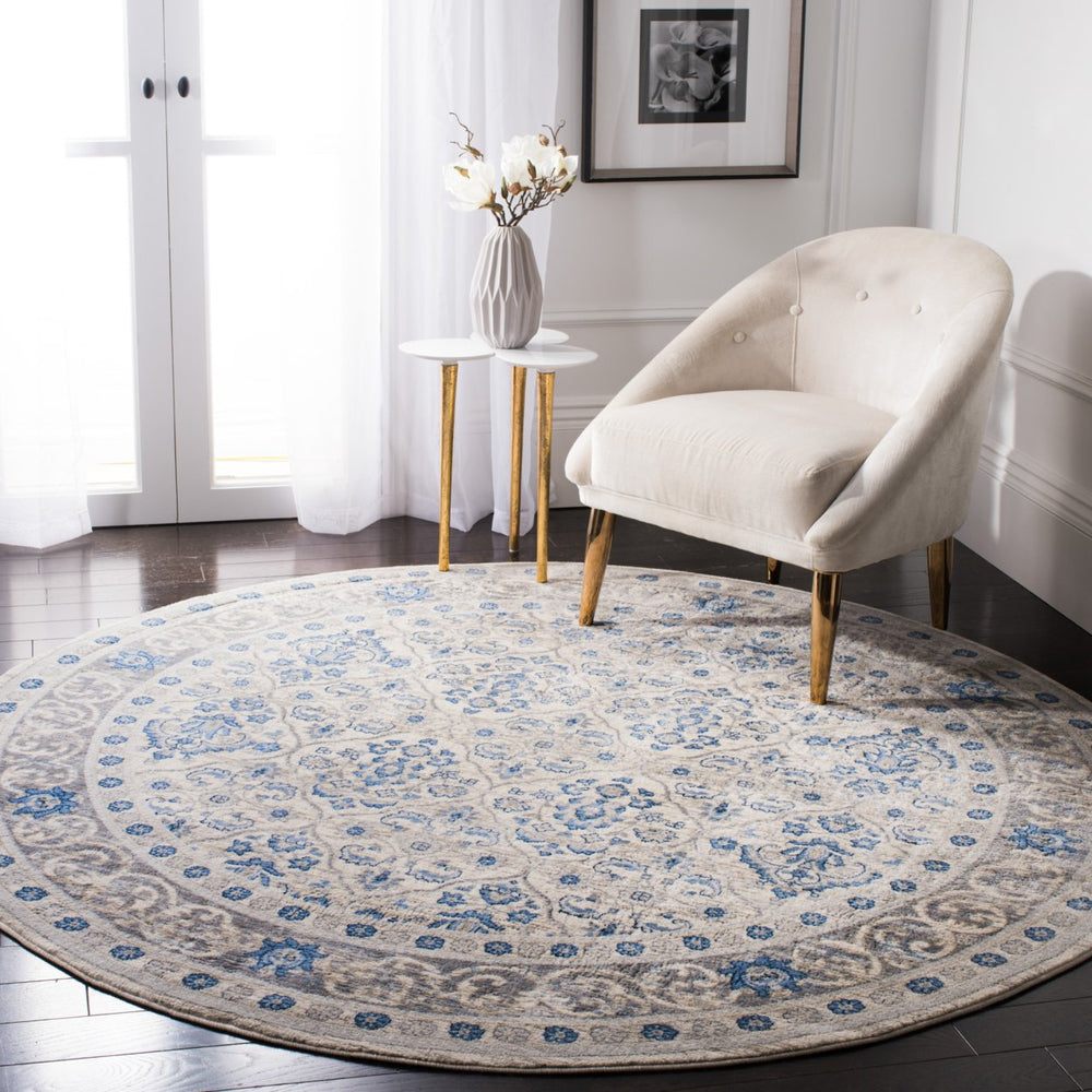 SAFAVIEH Brentwood BNT870G Light Grey / Blue Rug Image 2