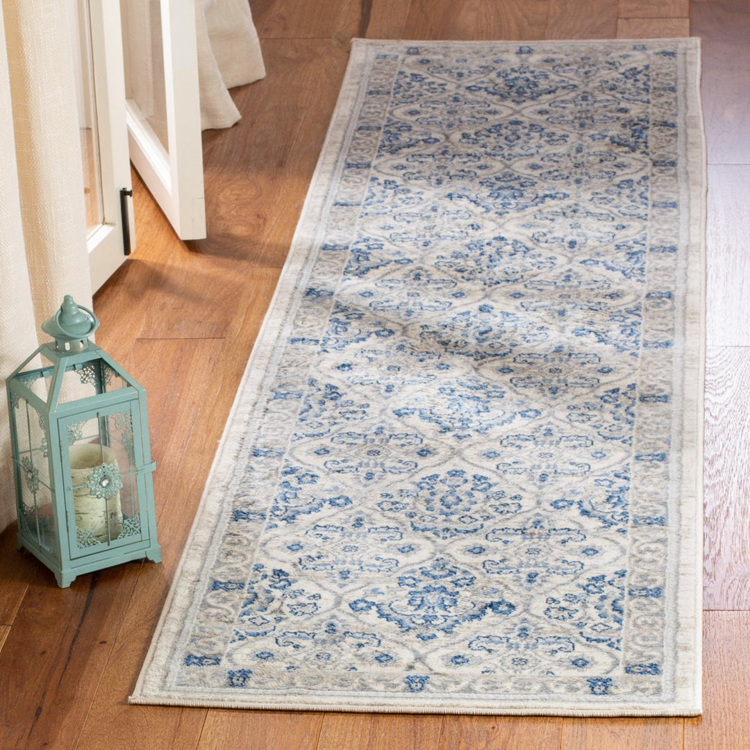 SAFAVIEH Brentwood BNT870G Light Grey / Blue Rug Image 3