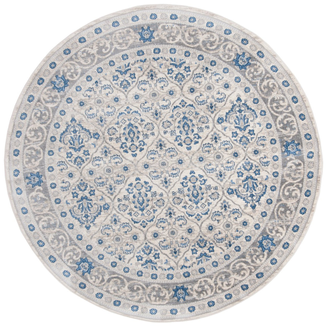 SAFAVIEH Brentwood BNT870G Light Grey / Blue Rug Image 4