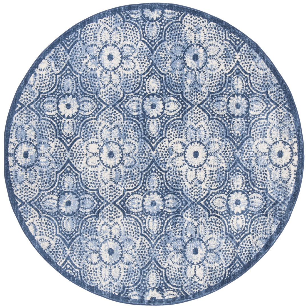 SAFAVIEH Brentwood Collection BNT862N Navy / Creme Rug Image 4