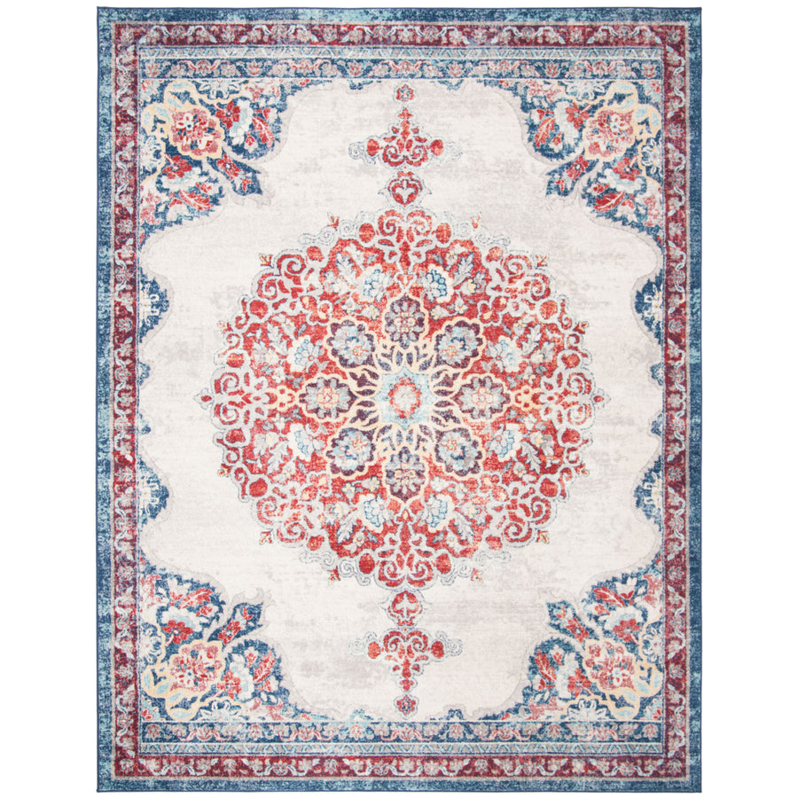 SAFAVIEH Brentwood Collection BNT867A Ivory / Red Rug Image 1