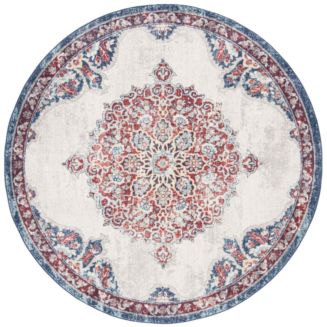 SAFAVIEH Brentwood Collection BNT867A Ivory / Red Rug Image 4