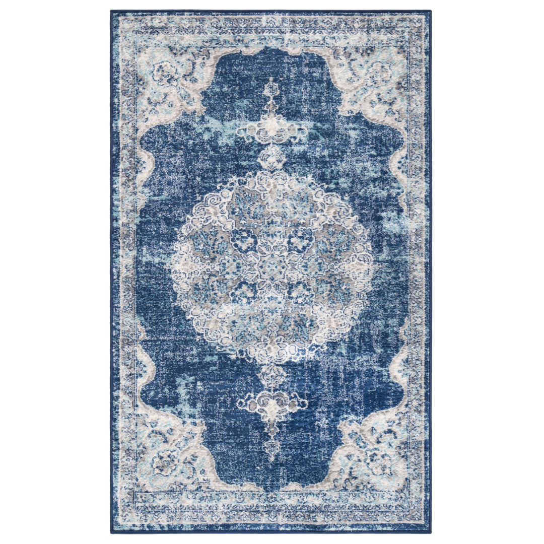 SAFAVIEH Brentwood Collection BNT867N Navy / Ivory Rug Image 3