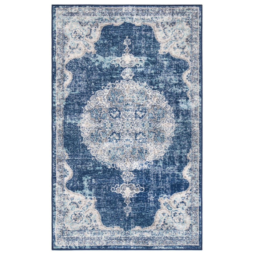 SAFAVIEH Brentwood Collection BNT867N Navy / Ivory Rug Image 1