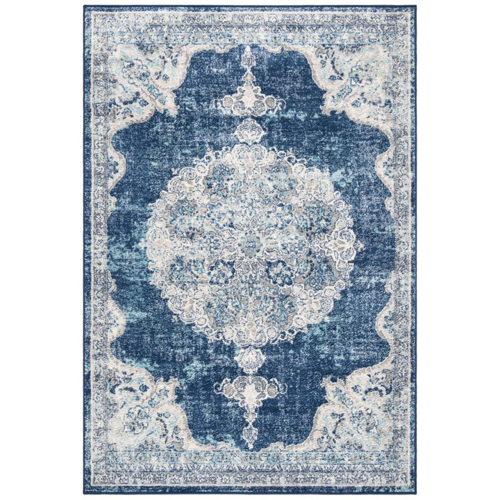 SAFAVIEH Brentwood Collection BNT867N Navy / Ivory Rug Image 4