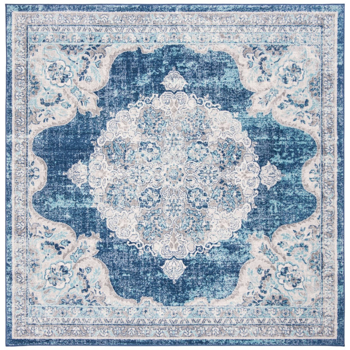 SAFAVIEH Brentwood Collection BNT867N Navy / Ivory Rug Image 7