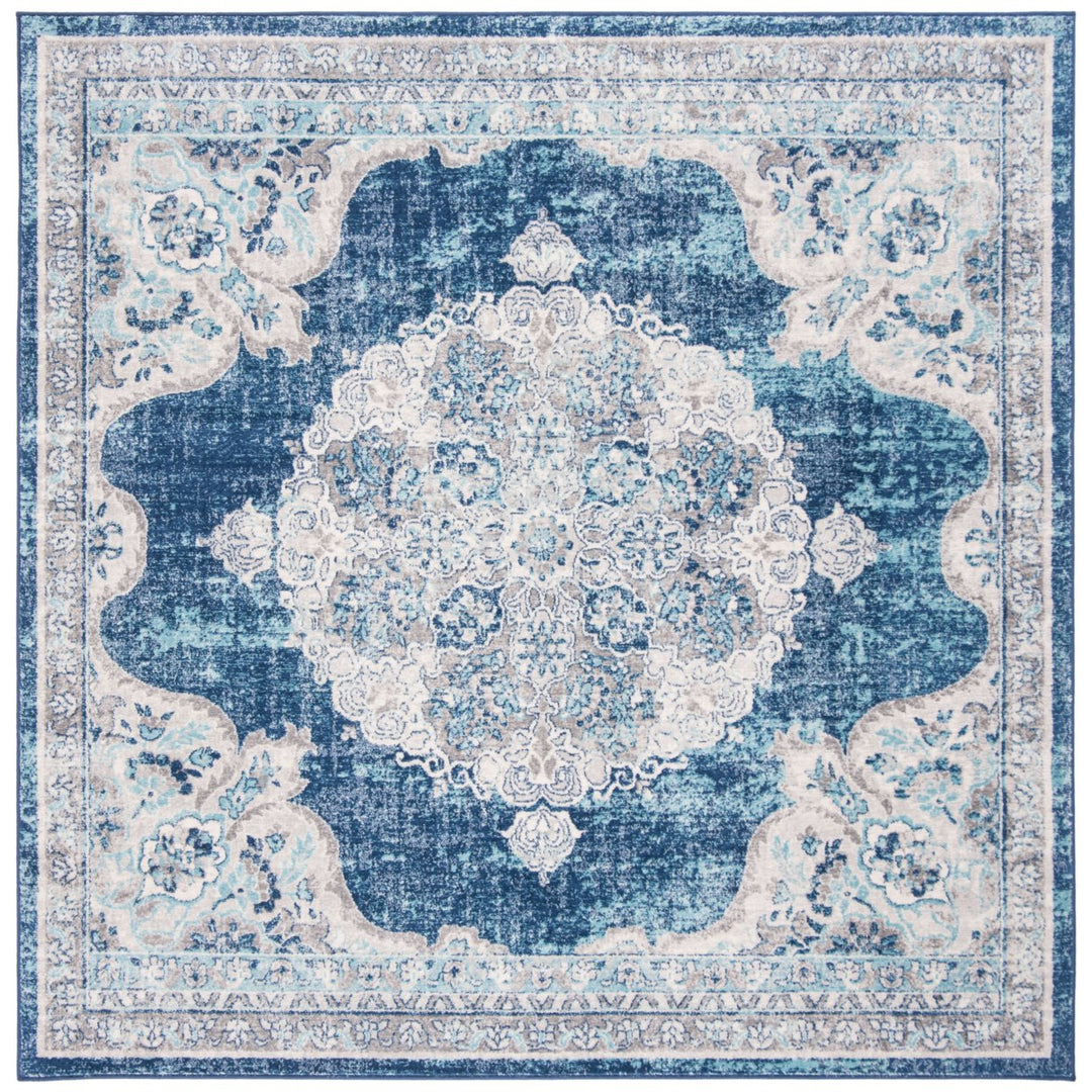 SAFAVIEH Brentwood Collection BNT867N Navy / Ivory Rug Image 1