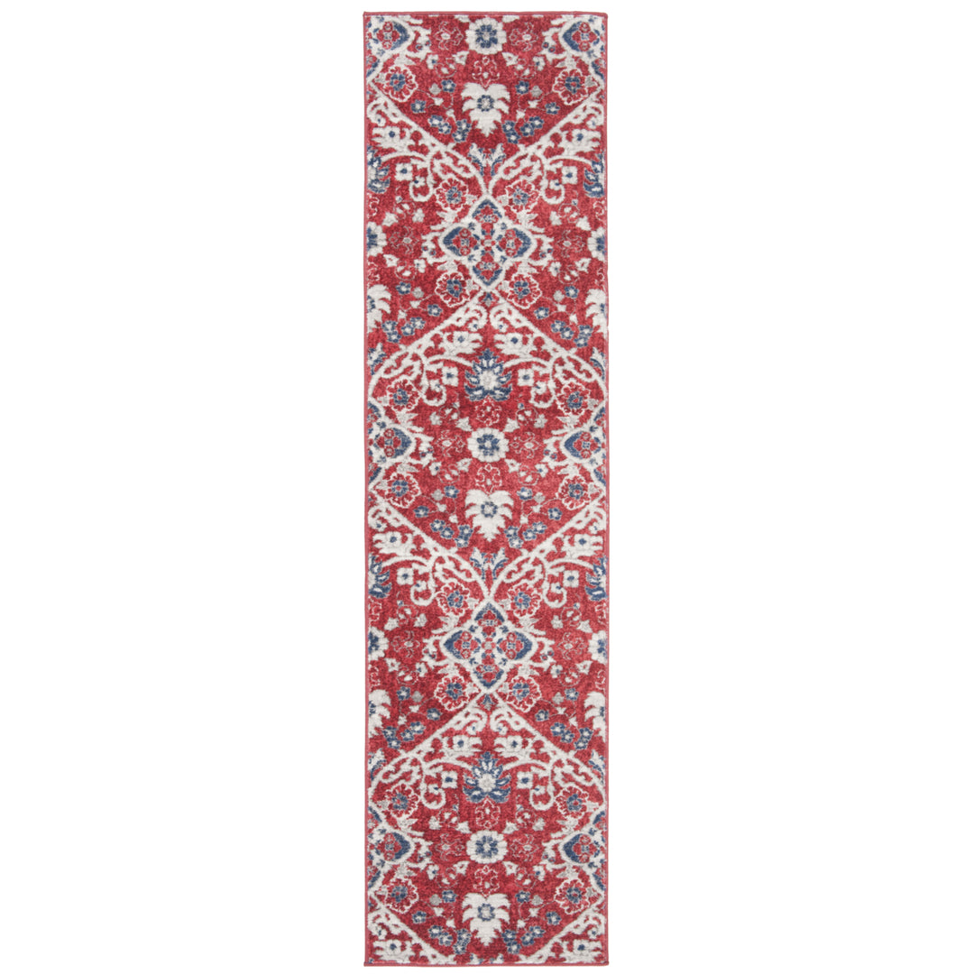 SAFAVIEH Brentwood Collection BNT894R Red / Ivory Rug Image 5