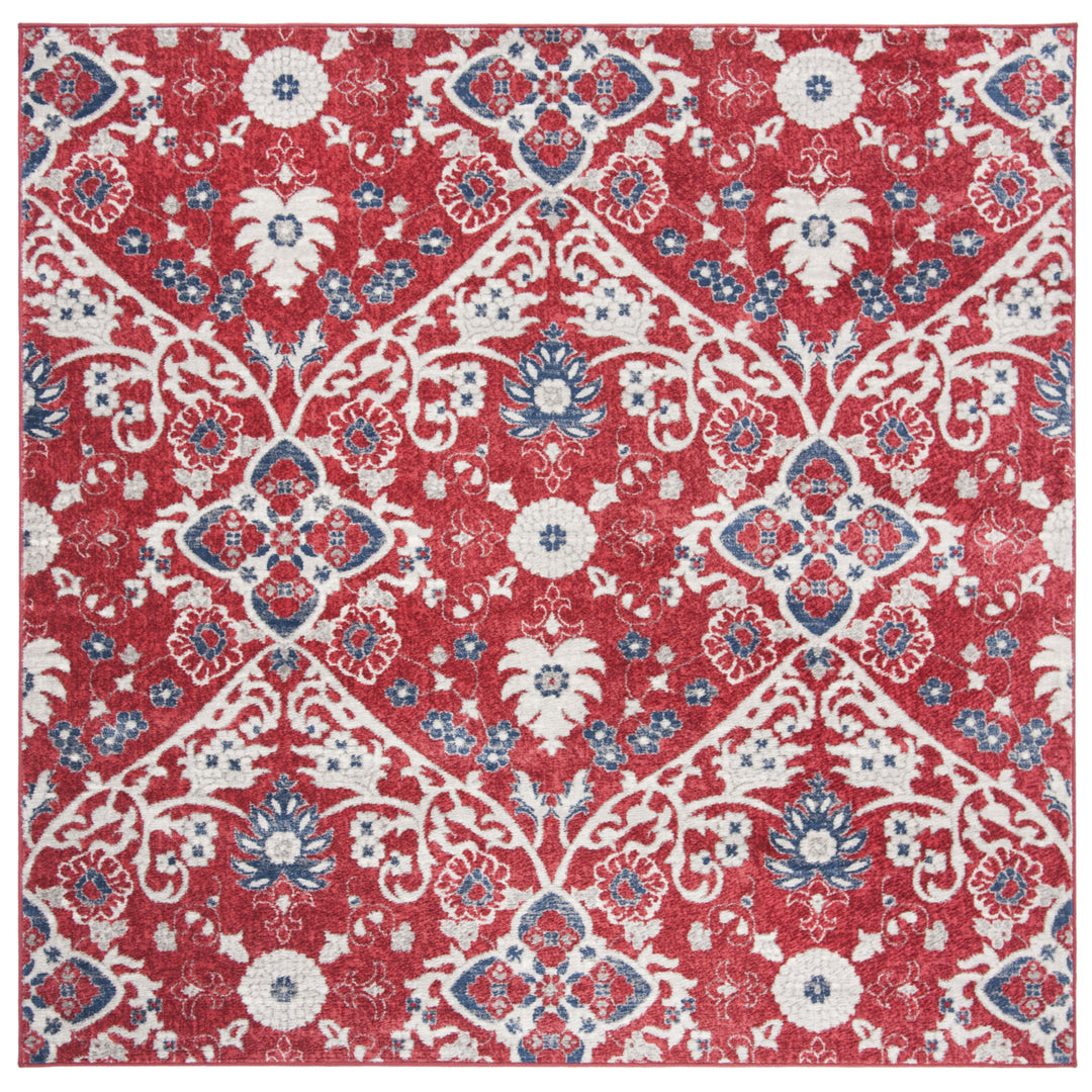 SAFAVIEH Brentwood Collection BNT894R Red / Ivory Rug Image 6