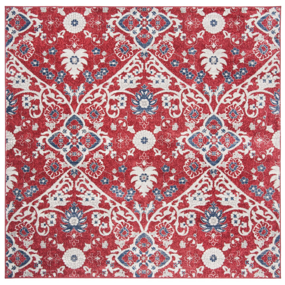 SAFAVIEH Brentwood Collection BNT894R Red / Ivory Rug Image 1