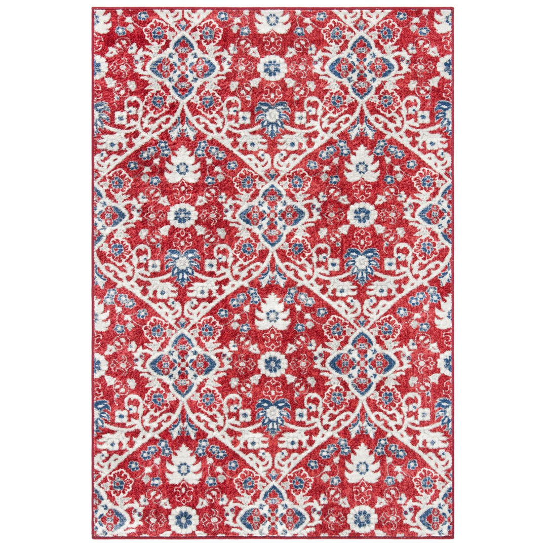 SAFAVIEH Brentwood Collection BNT894R Red / Ivory Rug Image 8