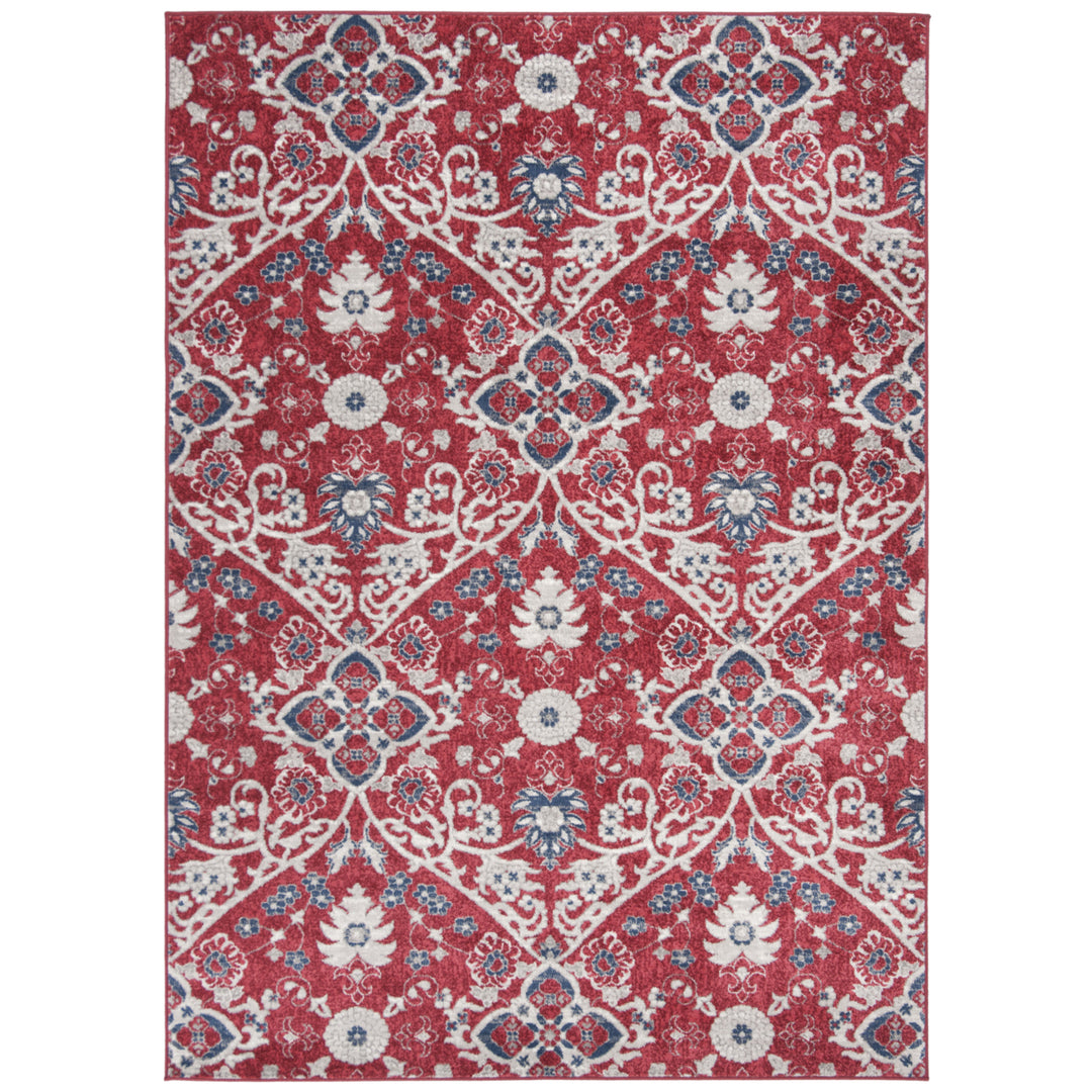 SAFAVIEH Brentwood Collection BNT894R Red / Ivory Rug Image 9