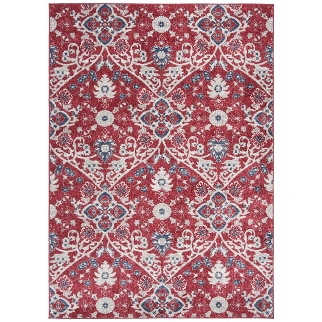 SAFAVIEH Brentwood Collection BNT894R Red / Ivory Rug Image 1