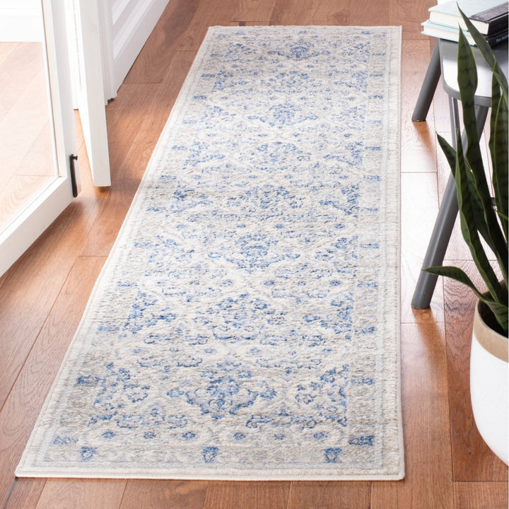 SAFAVIEH Brentwood Collection BNT870A Ivory / Blue Rug Image 3