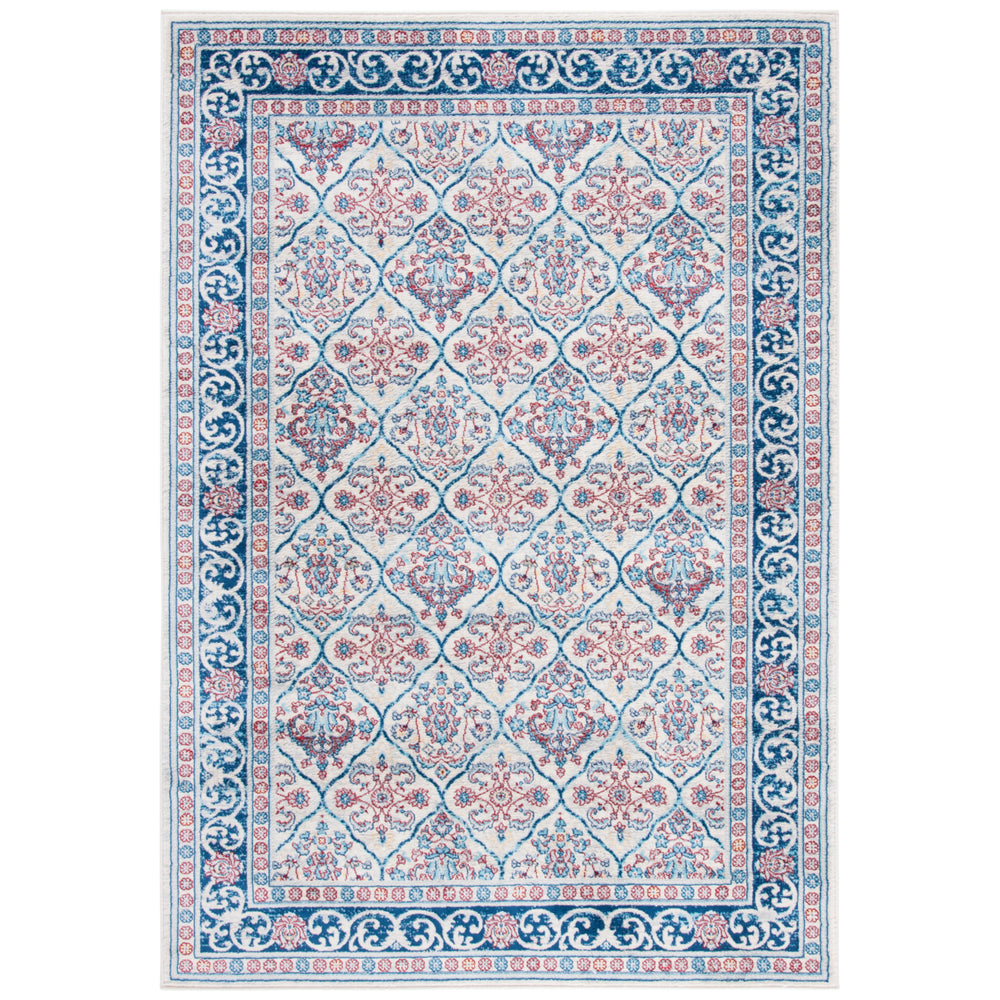 SAFAVIEH Brentwood Collection BNT870B Beige / Navy Rug Image 2