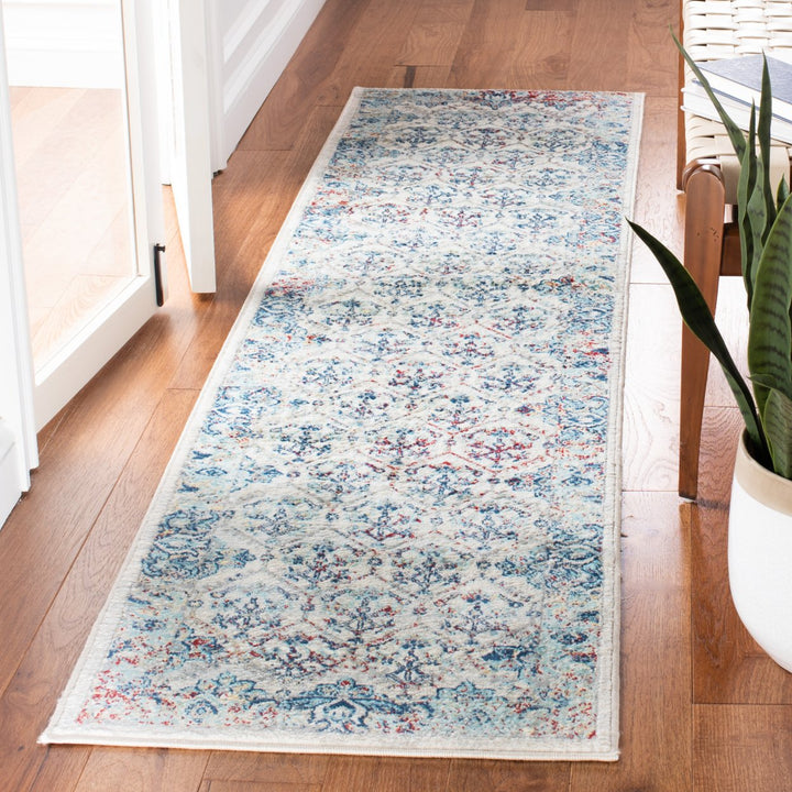 SAFAVIEH Brentwood Collection BNT869A Ivory / Blue Rug Image 3