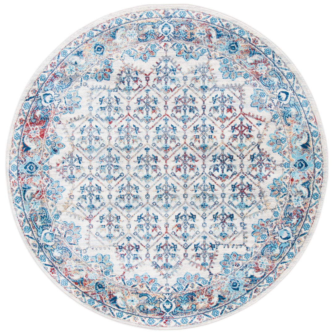 SAFAVIEH Brentwood Collection BNT869A Ivory / Blue Rug Image 4