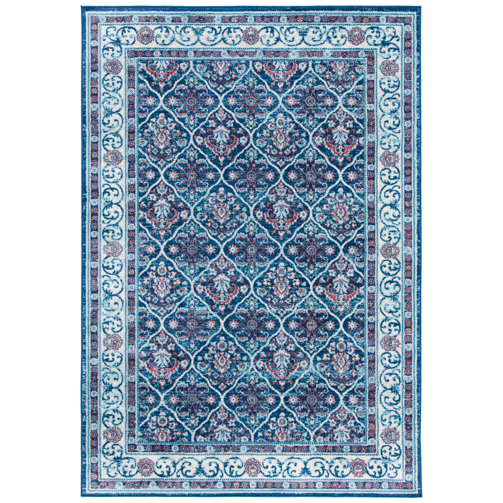 SAFAVIEH Brentwood Collection BNT870N Navy / Red Rug Image 2