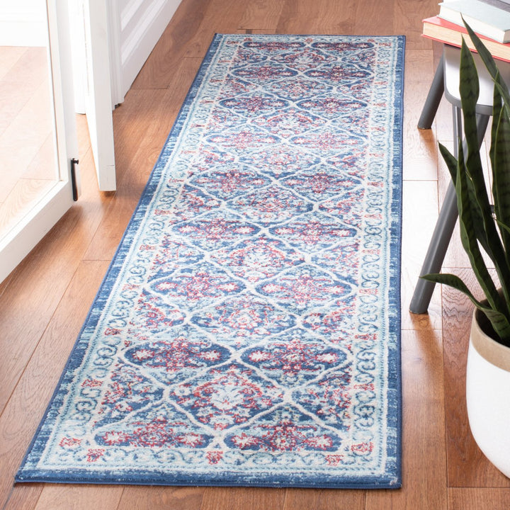 SAFAVIEH Brentwood Collection BNT870N Navy / Red Rug Image 3