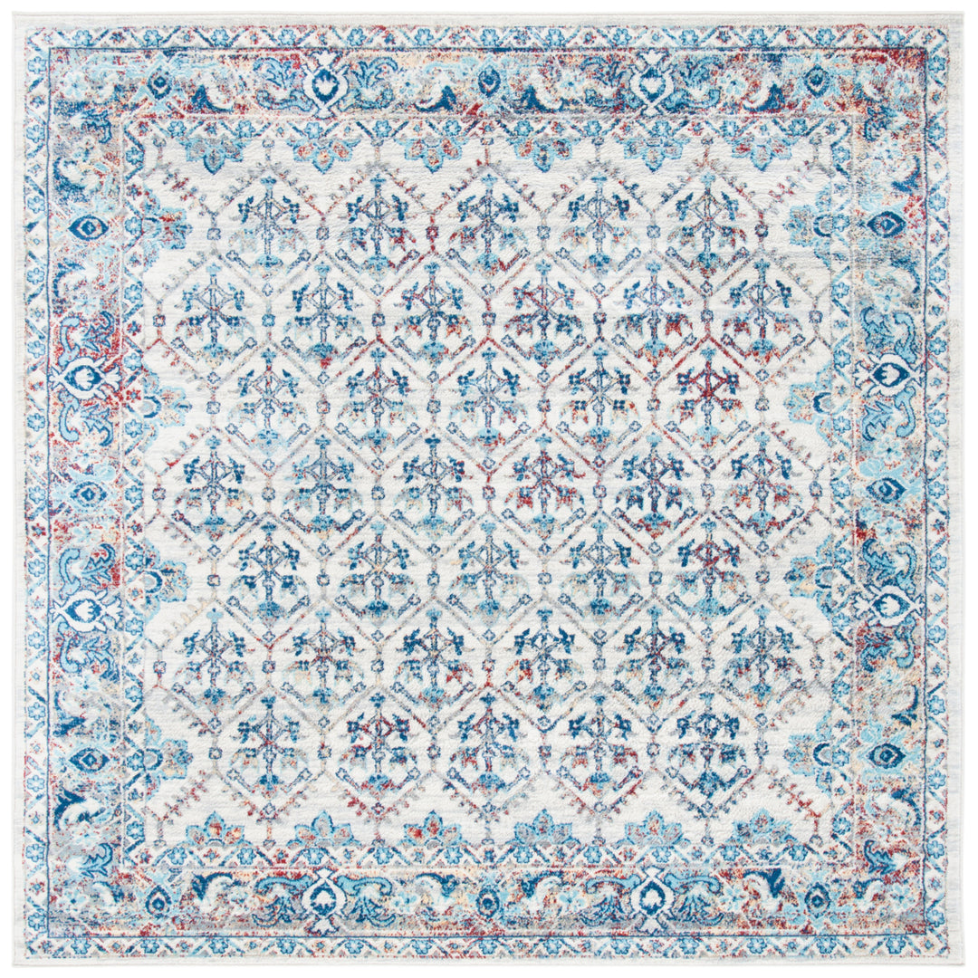 SAFAVIEH Brentwood Collection BNT869A Ivory / Blue Rug Image 9