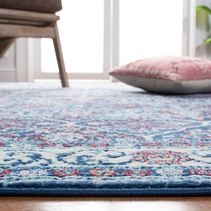 SAFAVIEH Brentwood Collection BNT870N Navy / Red Rug Image 7