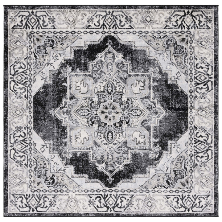 SAFAVIEH Brentwood Collection BNT861A Ivory / Black Rug Image 2