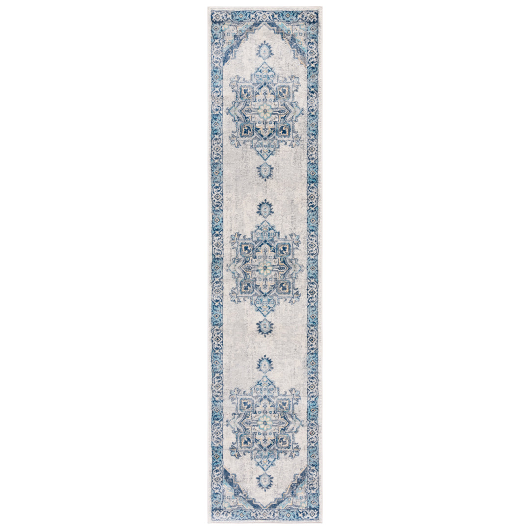 SAFAVIEH Brentwood BNT861K Aqua / Light Grey Rug Image 1