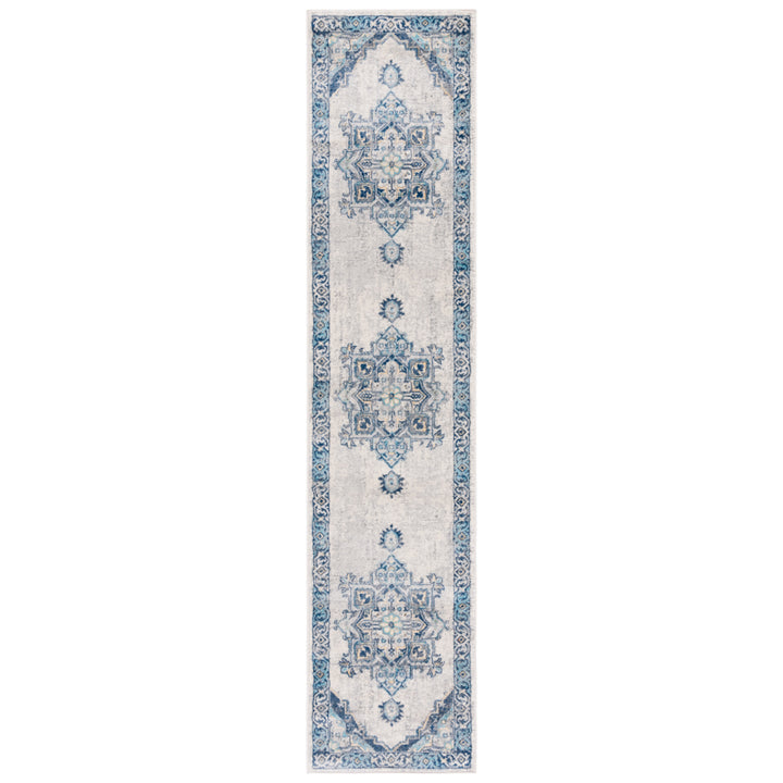 SAFAVIEH Brentwood BNT861K Aqua / Light Grey Rug Image 1