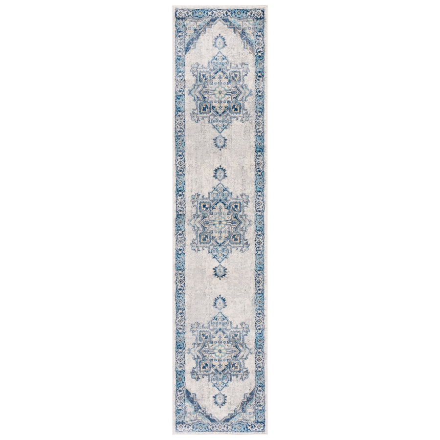 SAFAVIEH Brentwood BNT861K Aqua / Light Grey Rug Image 1