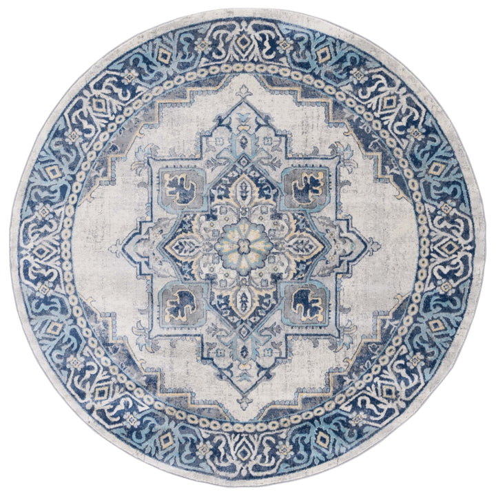 SAFAVIEH Brentwood BNT861K Aqua / Light Grey Rug Image 3