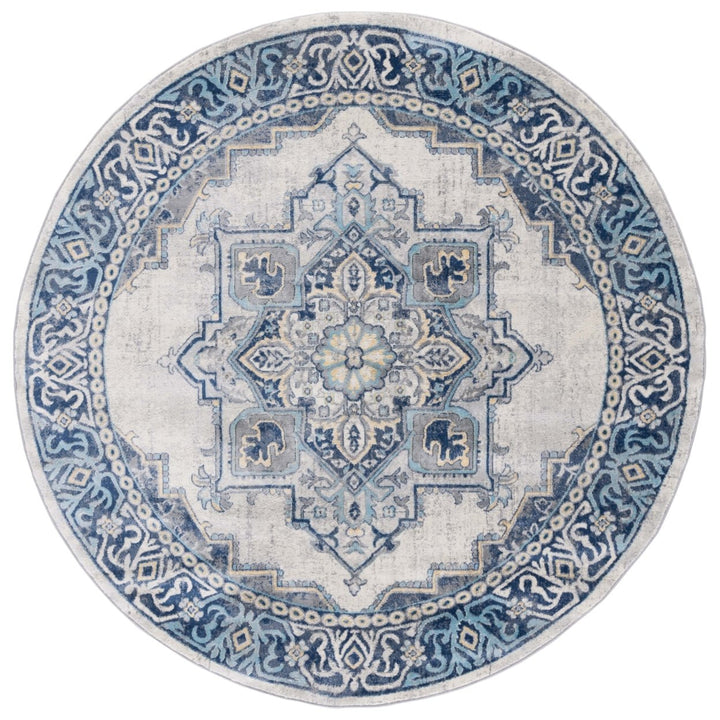 SAFAVIEH Brentwood BNT861K Aqua / Light Grey Rug Image 1