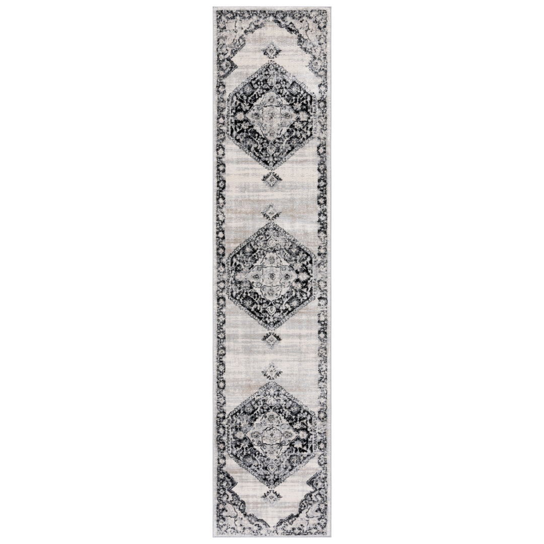 SAFAVIEH Brentwood Collection BNT871Z Black / Ivory Rug Image 1